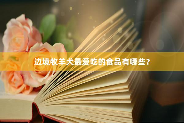 边境牧羊犬最爱吃的食品有哪些？